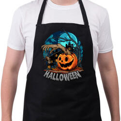 printfashion Halloween tökfej és pók - Kötény - Fekete (5548940)