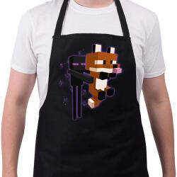 printfashion Enderman rókával - Kötény - Fekete (14308078)