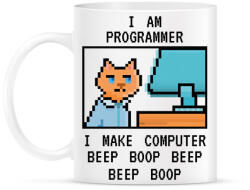 printfashion I am programmer (black) - Bögre - Fehér (7244432)