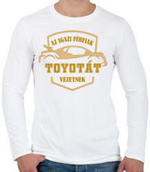 printfashion Toyotás sofőr - Férfi hosszú ujjú póló - Fehér (5176397)