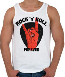 printfashion Rock 'n' Roll forever - Férfi atléta - Fehér (6372929)