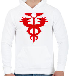 printfashion FMA logo - Férfi kapucnis pulóver - Fehér (1968469)