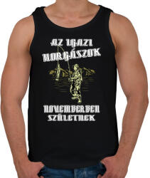 printfashion Novemberi horgász - Férfi atléta - Fekete (4766561)