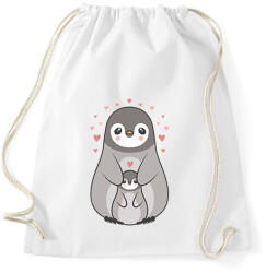 printfashion Pingvin család - Sportzsák, Tornazsák - Fehér (7527249)
