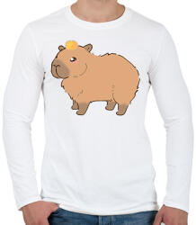 printfashion Cuki capybara - Férfi hosszú ujjú póló - Fehér (13680515)