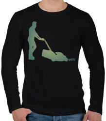 printfashion Fűnyírás - Férfi hosszú ujjú póló - Fekete (13569133)