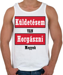 printfashion Küldetés! - Férfi atléta - Fehér (2462234)