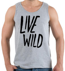 printfashion Live Wild - Férfi atléta - Sport szürke (381909)