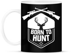 printfashion Born to hunt - Bögre - Fekete (1647477)