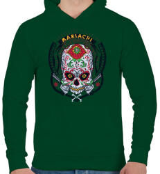 printfashion Mariachi - Férfi kapucnis pulóver - Sötétzöld (101086)