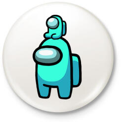 printfashion Among us: Crewmate - Kitűző, hűtőmágnes - Fehér (3090537)