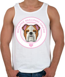 printfashion Büszke gazdi: Bulldog - Férfi atléta - Fehér (1938346)