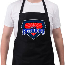 printfashion BEST RETRO DJ - Kötény - Fekete (10026522)