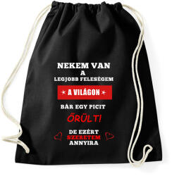 printfashion A FELESÉGEM - Sportzsák, Tornazsák - Fekete (1603696)