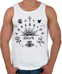 printfashion Drága bőr - Férfi atléta - Fehér (12605377)