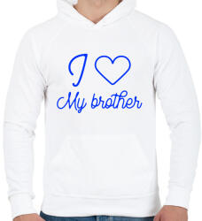 printfashion I love my brother - Férfi kapucnis pulóver - Fehér (10642691)