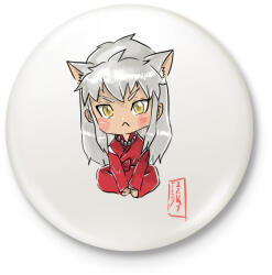 printfashion Inuyasha - Kitűző, hűtőmágnes - Fehér (3081473)