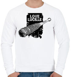 printfashion Love Lucille - Férfi pulóver - Fehér (379678)