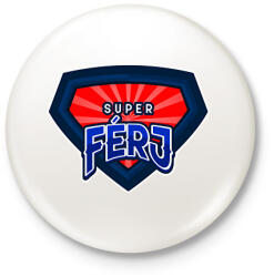 printfashion SUPERFÉRJ - Kitűző, hűtőmágnes - Fehér (11481539)