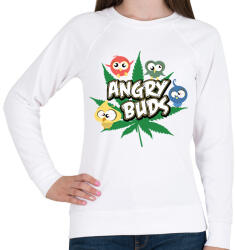 printfashion Angry Buds - Női pulóver - Fehér (1827684)