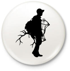 printfashion Vadászíjász - Kitűző, hűtőmágnes - Fehér (3087935)