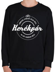 printfashion kerekpar-white - Gyerek pulóver - Fekete (559651)