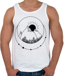 printfashion Túra - Tájkép - Férfi atléta - Fehér (6867919)