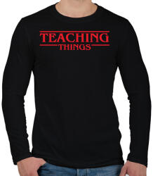 printfashion Teaching things - Férfi hosszú ujjú póló - Fekete (8591560)