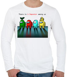 printfashion Among us There is one impostor - Férfi hosszú ujjú póló - Fehér (4188783)