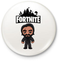 printfashion Fortnite John Wick - Kitűző, hűtőmágnes - Fehér (3081857)