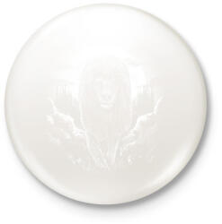 printfashion Oroszlán - Kitűző, hűtőmágnes - Fehér (13369828)