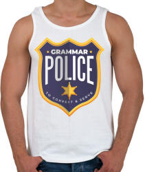 printfashion Nyelvtan rendőrség - Férfi atléta - Fehér (4044101)