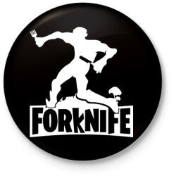 printfashion fortnite forknife fehér - Kitűző, hűtőmágnes - Fekete (3097755)