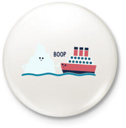 printfashion Titanic boop - Kitűző, hűtőmágnes - Fehér (16002021)