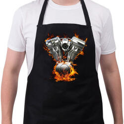 printfashion BLOCK BURN - Kötény - Fekete (4939448)