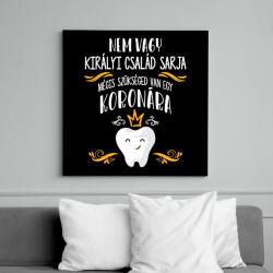 printfashion Szükséged van egy koronára - Vászonkép - Fekete (10354519)