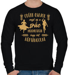printfashion Ez a srác megmutatja - Néptánc - Férfi pulóver - Fekete (7418136)