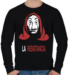 printfashion La Resistancia - Férfi pulóver - Fekete (3176513)