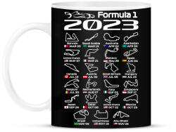 printfashion Formula 1 versenynaptár 2023 - Bögre - Fekete (11781002)