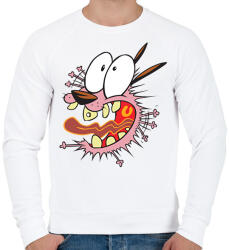 printfashion Bátor a gyáva kutya - Férfi pulóver - Fehér (16837336)