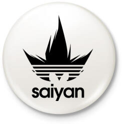 printfashion Saiyan 2 - Kitűző, hűtőmágnes - Fehér (4832503)