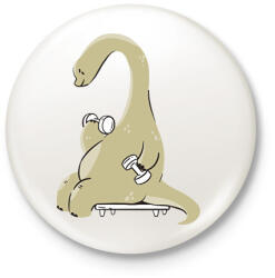 printfashion Gyúró dínó - Kitűző, hűtőmágnes - Fehér (13392730)