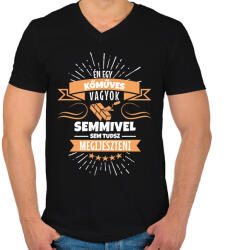 printfashion Bátor kőműves - Férfi V-nyakú póló - Fekete (2667822)