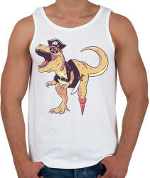 printfashion Kalóz dínó - Férfi atléta - Fehér (5225664)