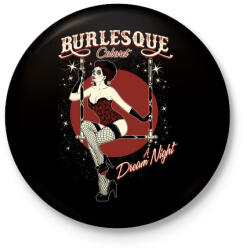 printfashion Kabaré - Kitűző, hűtőmágnes - Fekete (3091496)