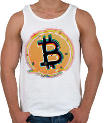 printfashion Kriptovaluta - Férfi atléta - Fehér (14737409)