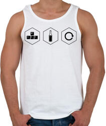 printfashion Game Refuel Repeat logó - Férfi atléta - Fehér (1602048)