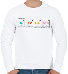 printfashion Szarkazmus kedvelő - Férfi pulóver - Fehér (13200040)
