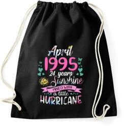 printfashion Születésnap 1995 Április - Napfény egy kis hurrikánnal! - Sportzsák, Tornazsák - Fekete (1168595)