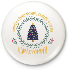 printfashion Cifra karácsonyfa - Kitűző, hűtőmágnes - Fehér (10209100)